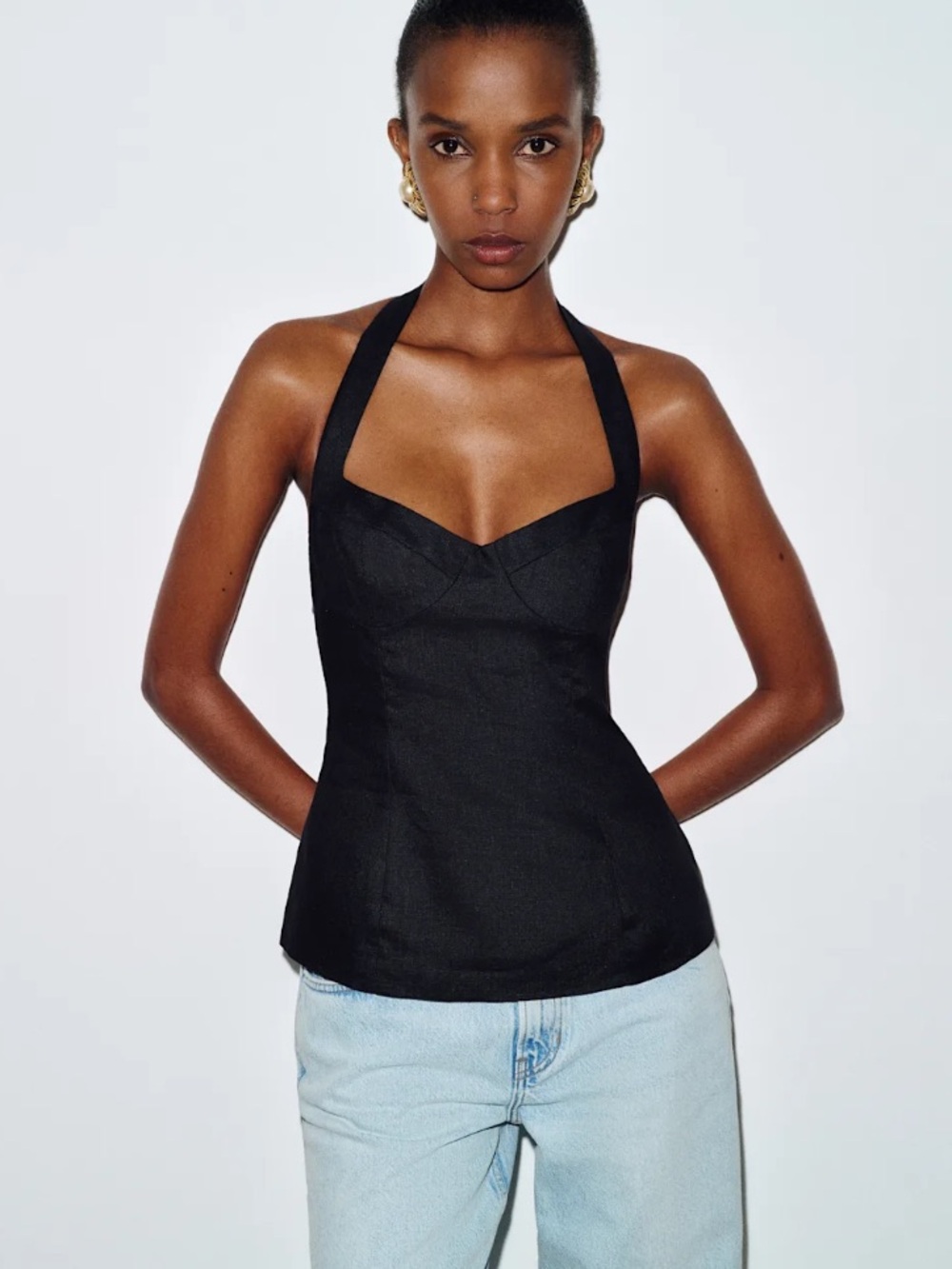 Reformation Alistair Linen Top